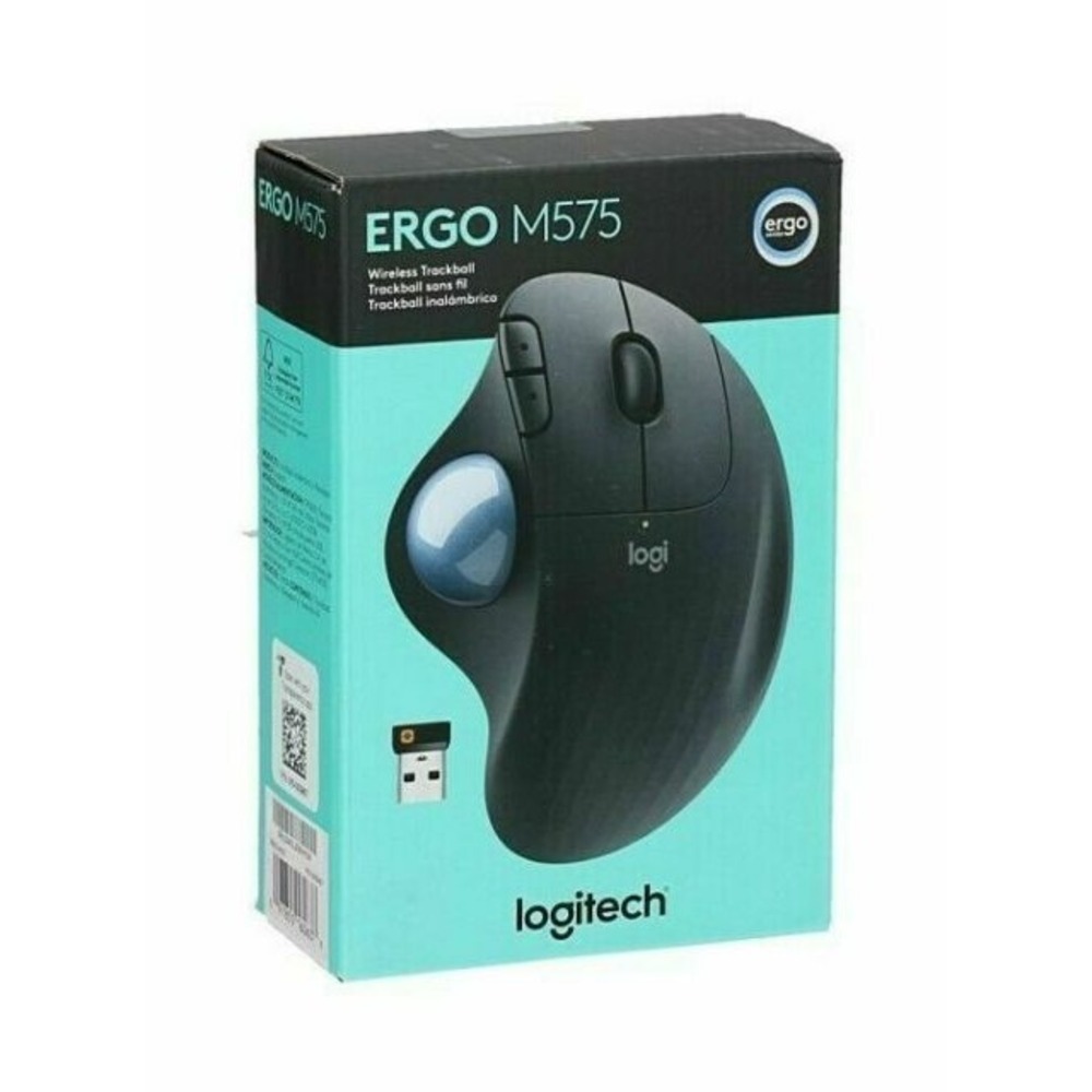 NEW LOGITECH ERGO M575 WIRELESS TRACKBALL‎ COLOR: BLACK 910-005869 FAST SHIPPN